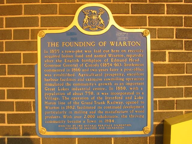 The Founding of Wiarton