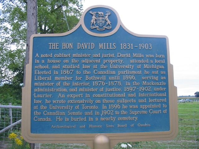 The Honourable David Mills 1831-1903