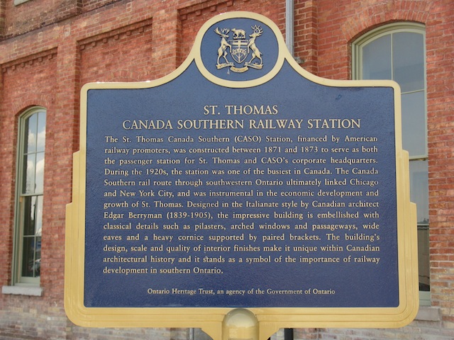 St. Thomas Canada Southern Railway Station