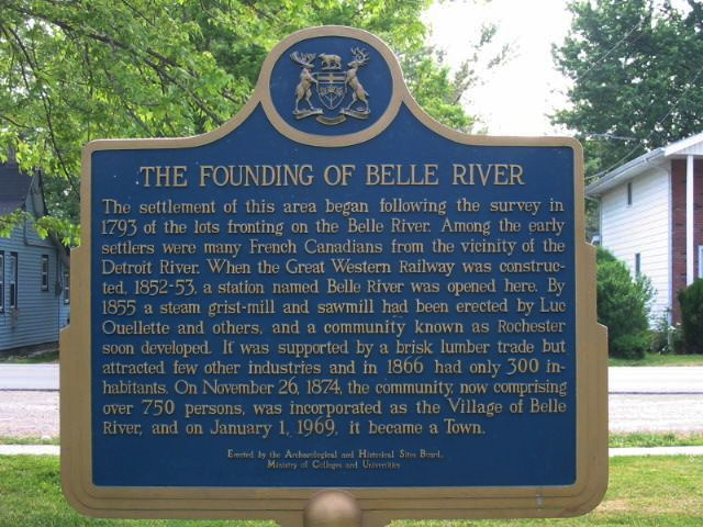 The Founding of Belle River