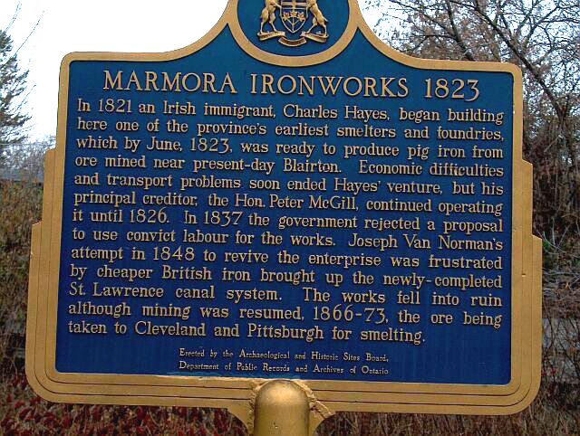 Marmora Ironworks 1823