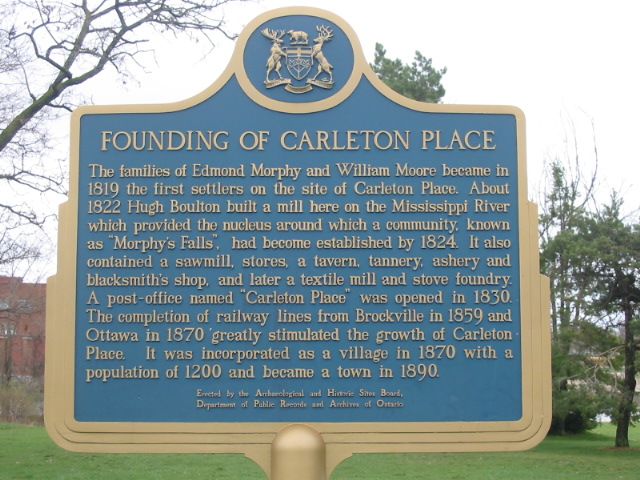 Founding of Carleton Place