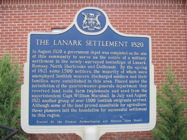 The Lanark Settlement 1820