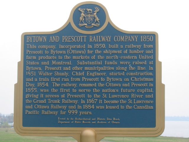 Bytown and Prescott Railway Company 1850