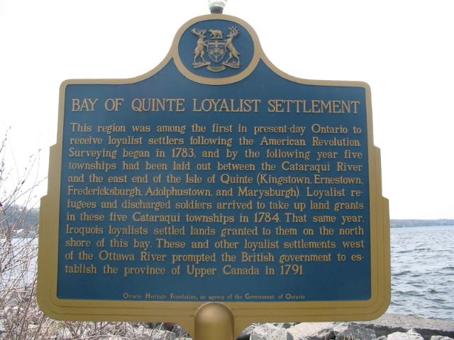 Bay of Quinte Loyalist Settlement