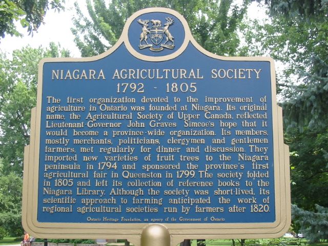 Niagara Agricultural Society 1792-1805