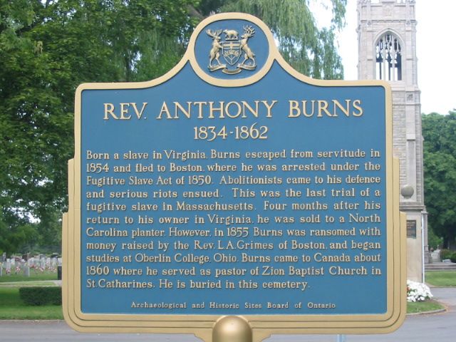 Reverend Anthony Burns 1834-1862