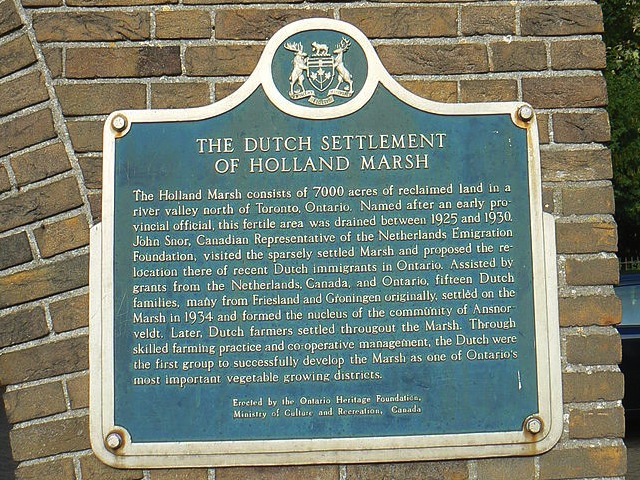 The Dutch Settlement of Holland Marsh