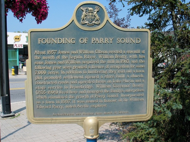 Founding of Parry Sound