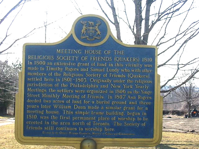 Meeting House of the Religious Society of Friends Quakers 1810