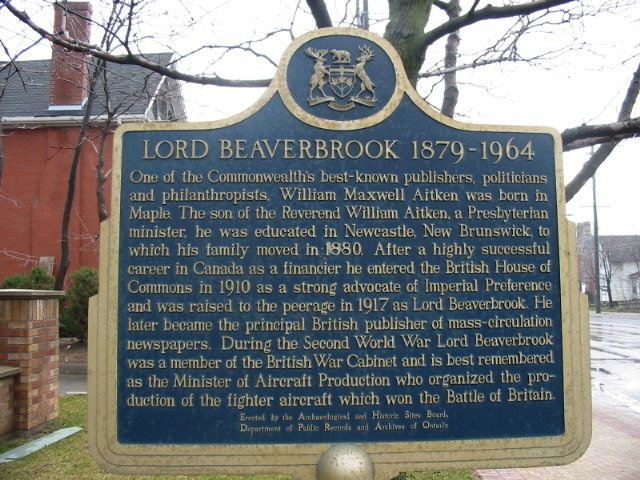 Lord Beaverbrook 1879-1964