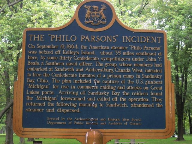 The Philo Parsons Incident Historical Plaque